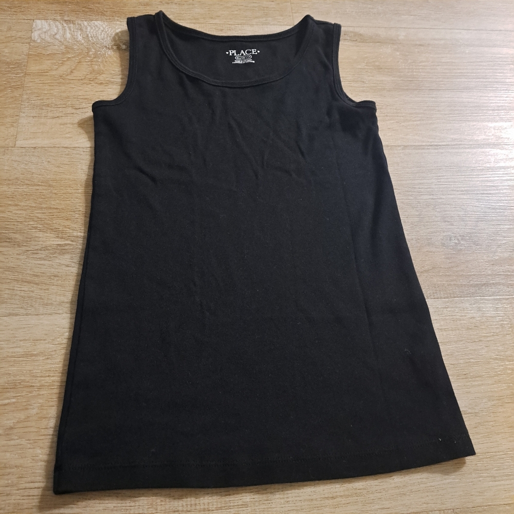The Children's Place Kids Classic Black Tank Top Sleeveless Shirt Girl's Size XL